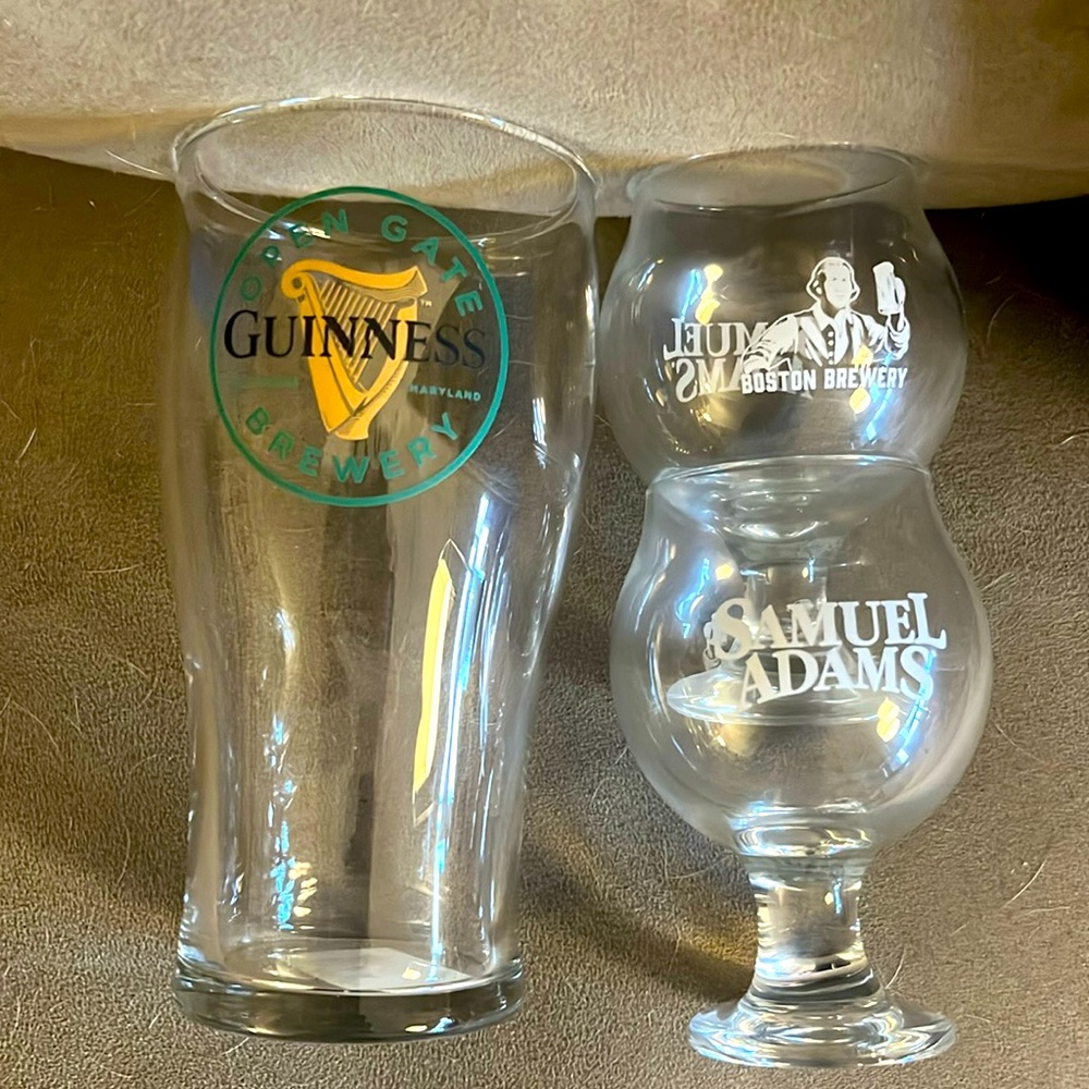 Set of beer glasses